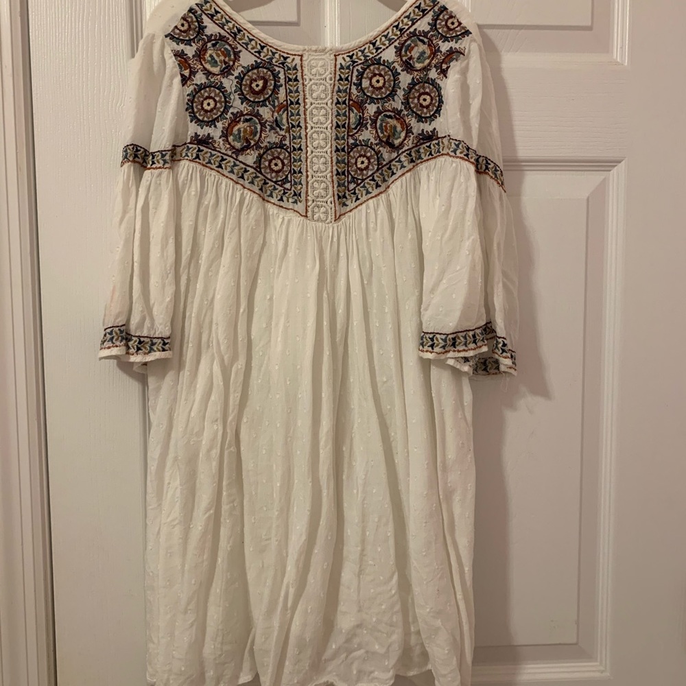Embroidered White Zara Romper